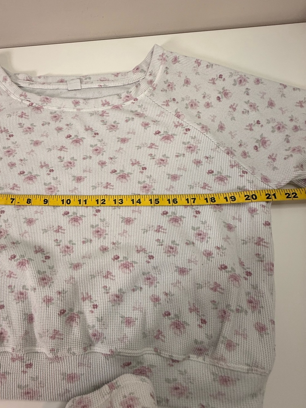 Gilly Hicks | Floral Pajama Set Waffle Knit Lounge Sleepwear 2 Pc | Medium - Picture 12 of 16